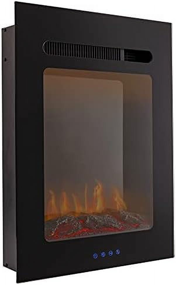 RV Fireplace 18" Recessed Electric Fireplace Glass With Log View