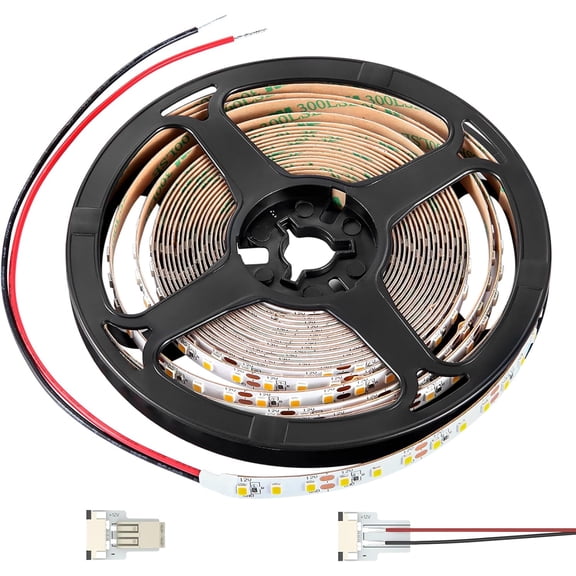 RV Flexible LED Strip Light 12V Dimmable Tape Light 16.4 ft 600 LEDs 2000 Lumen Width 5/16 for Camper Van Motorhome Truck Trailer Interior Lighting, CRI 90+ Indoor Only (3000K)