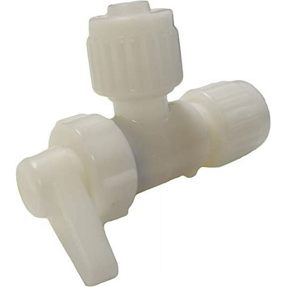 RV Fresh Water Plumbing Drain Angle Valve 1/2" Flare x 1/2" Flare