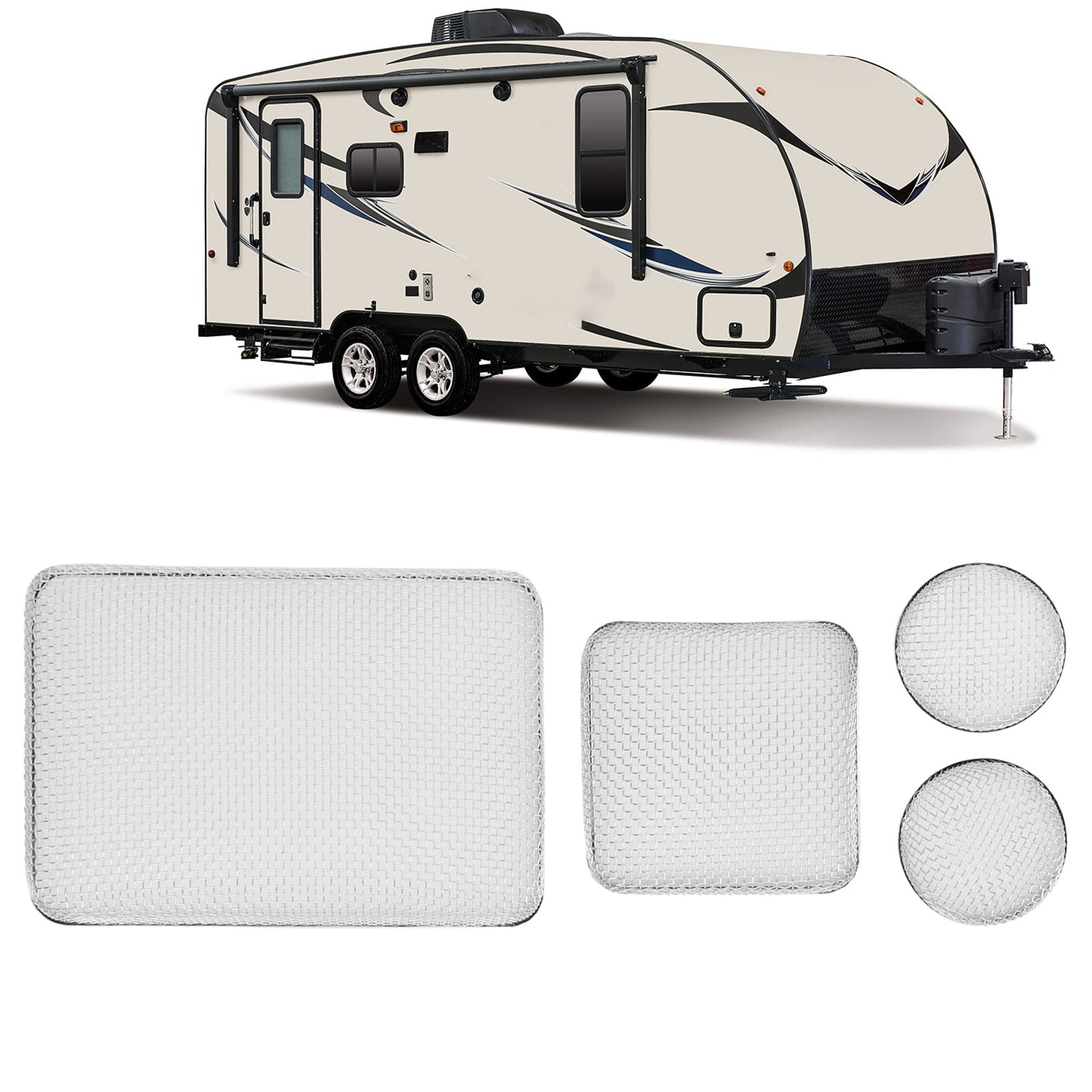 RV Furnace Vent, Large Clearances Bugs Screen Fine Craft Heavy Duty