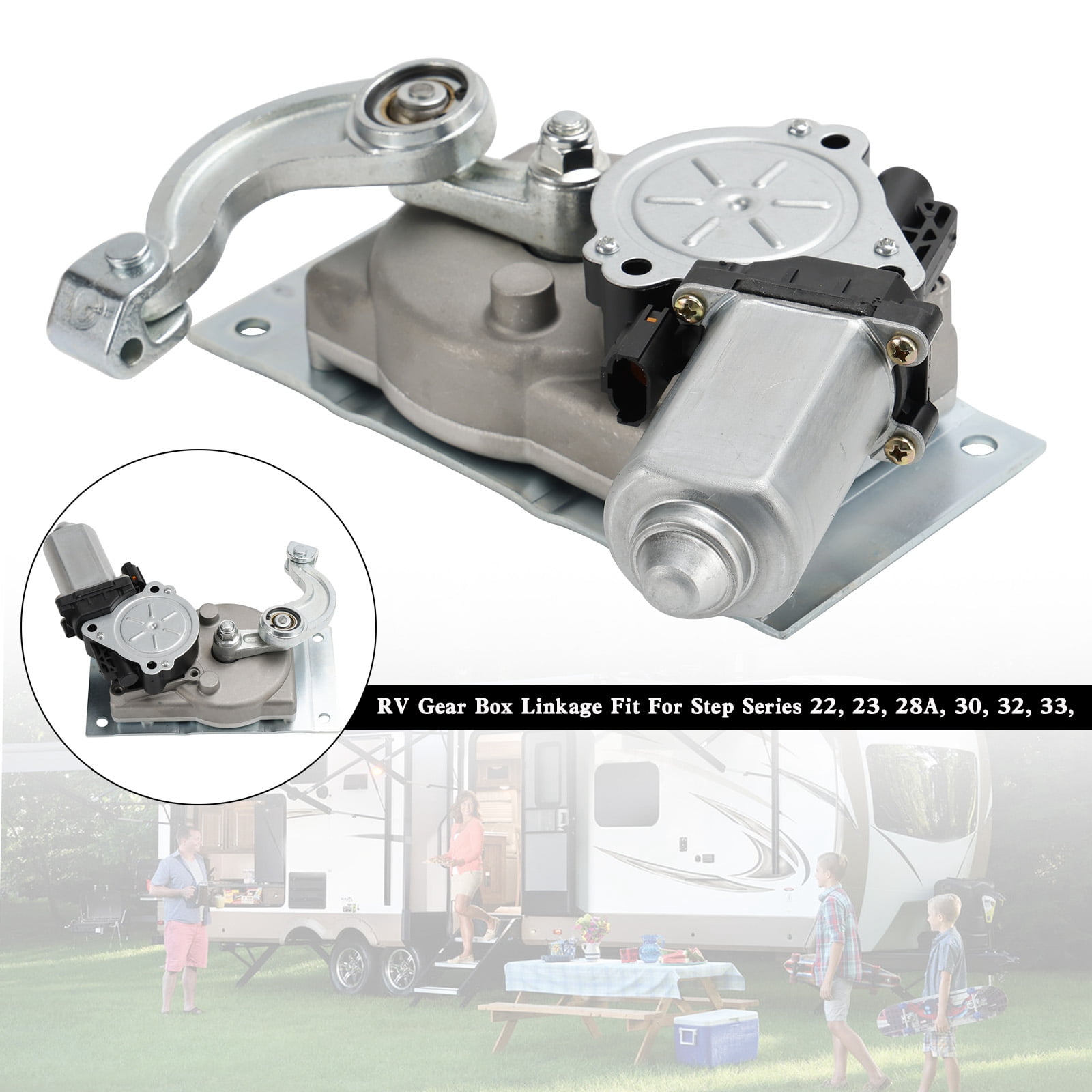 RV Gear Box Linkage with Motor Fit For Kwikee Electric Steps Replace