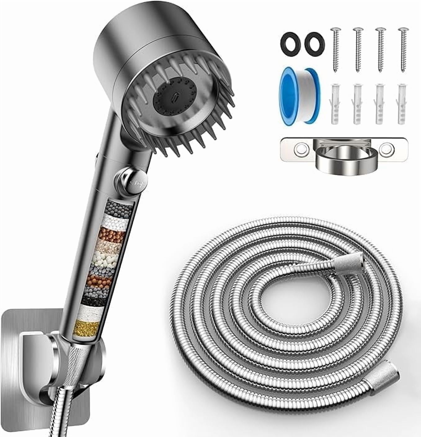 Beteliva RV Handheld Shower Head with Hose, High Pressure 3-Mode Filtered, Water-Saving, Scalp Massage,RV, Camper & Travel Trailer,Easy Installation