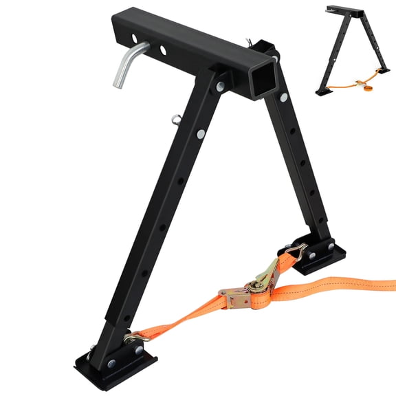 RV Hitch Stabilizer Mount, Height Adjustable 17"-43", Steel Support for 2" Receiver, Reduces Shaking for Travel Trailers and 5th Wheels