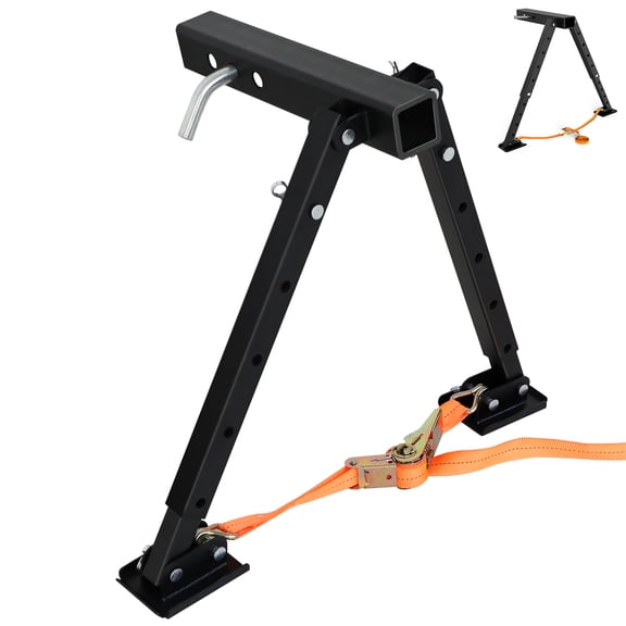 RV Hitch Stabilizer Mount, Height Adjustable 17"-43", Steel Support for 2" Receiver, Reduces Shaking for Travel Trailers and 5th Wheels