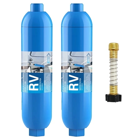 RV Inline Marine Water Filter, Reduces Chlorine, Bad Taste&Odor for RVs,NSF Certified with Flexible Hose Protector price history and forecast - Aiqeek QDKL1