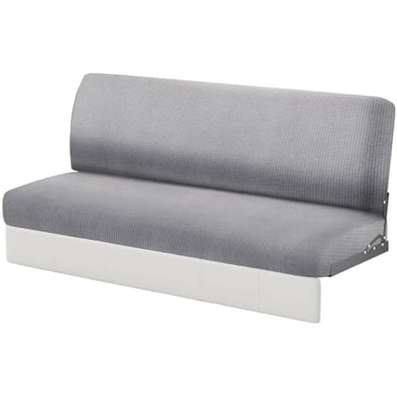 RV Jackknife Sofa Cover Set, 2-Piece Stretch Slipcovers for Backrest & Seat, Elastic Fitted, Dark Gray$$Home Decor, Kitchen, & Other