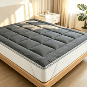 Ultra-soft Japanese Floor Mattress Tatami Mattress Topper, Portable Roll Up Foldable Mattress Pad, Sleeping Pad for Floor Guest Bed