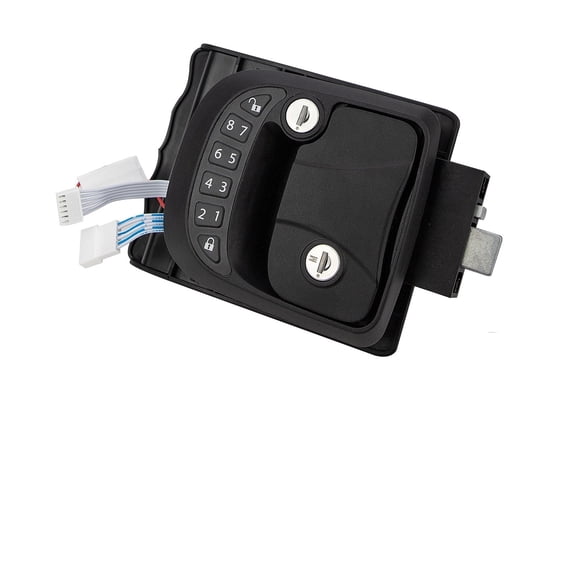 RV Keyless Entry Door Lock Latch Hatch Caravan Motor Home Car Drawer Handle with Deadbolt Integrated Keypad Fob ,Simple to Install