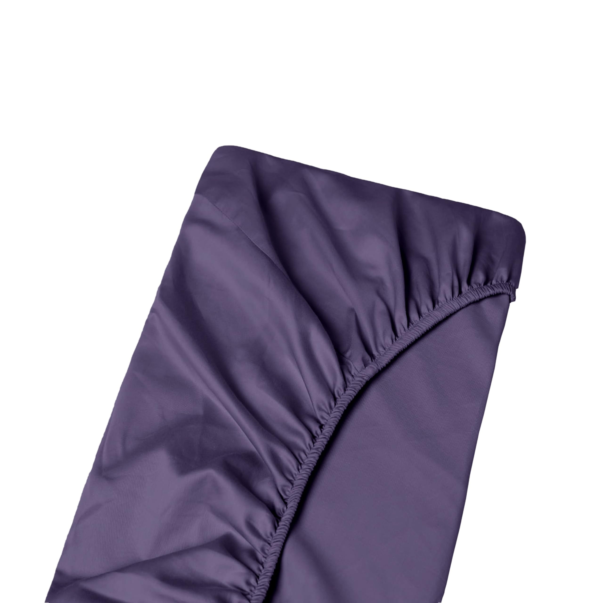 Counfeisly King Size Satin Fitted Sheet - Deep Pocket 15", Silky Smooth & Breathable, Purple (Fitted Sheet Only) - View #4