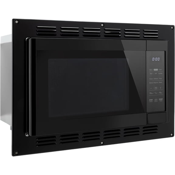 RV Kitchen Air Fryer & Convection Microwave with Trim Kit | 1.0 Cu. Ft. | 120V | 6 Cooking Modes (Black)