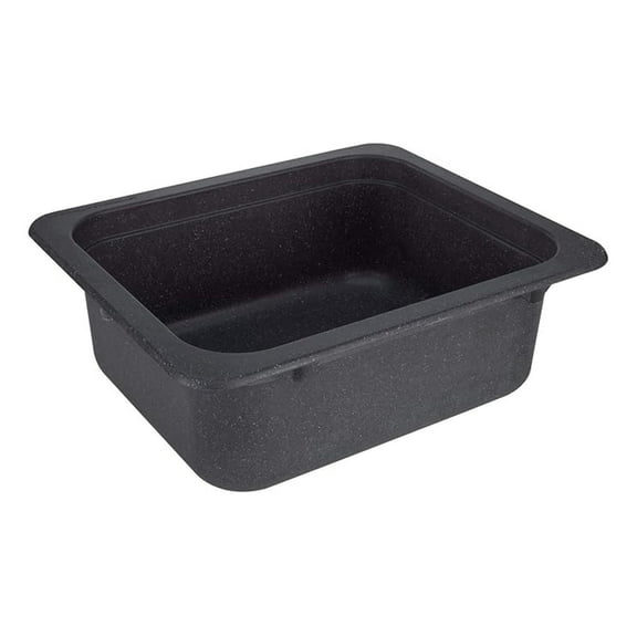RV Kitchen or Bathroom Bar Sink | 15" X 13" | White or Black Granite | Single Plumbing Hole | Made in USA (Black Granite)