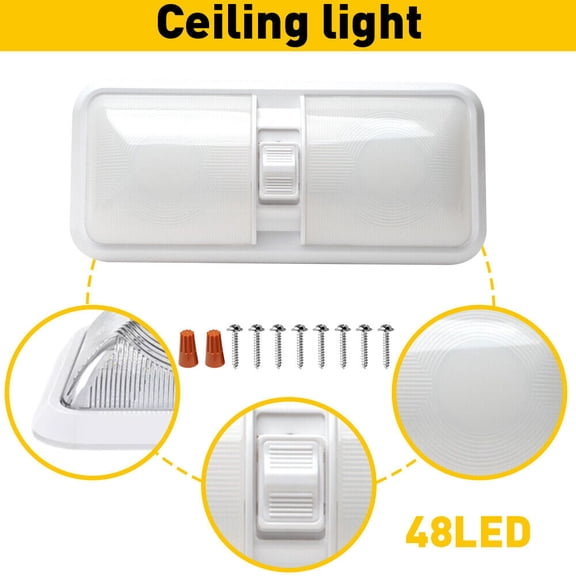 RV LED 12V CEILING FIXTURE 3D Building Fixer -