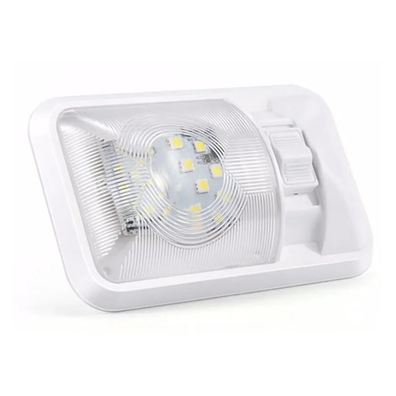 RV LED Ceiling Double Dome Light Fixture with ON/OFF Switch Interior Lighting for Car/RV/Trailer/Camper/Boat 12V Natural White ,Durable Material