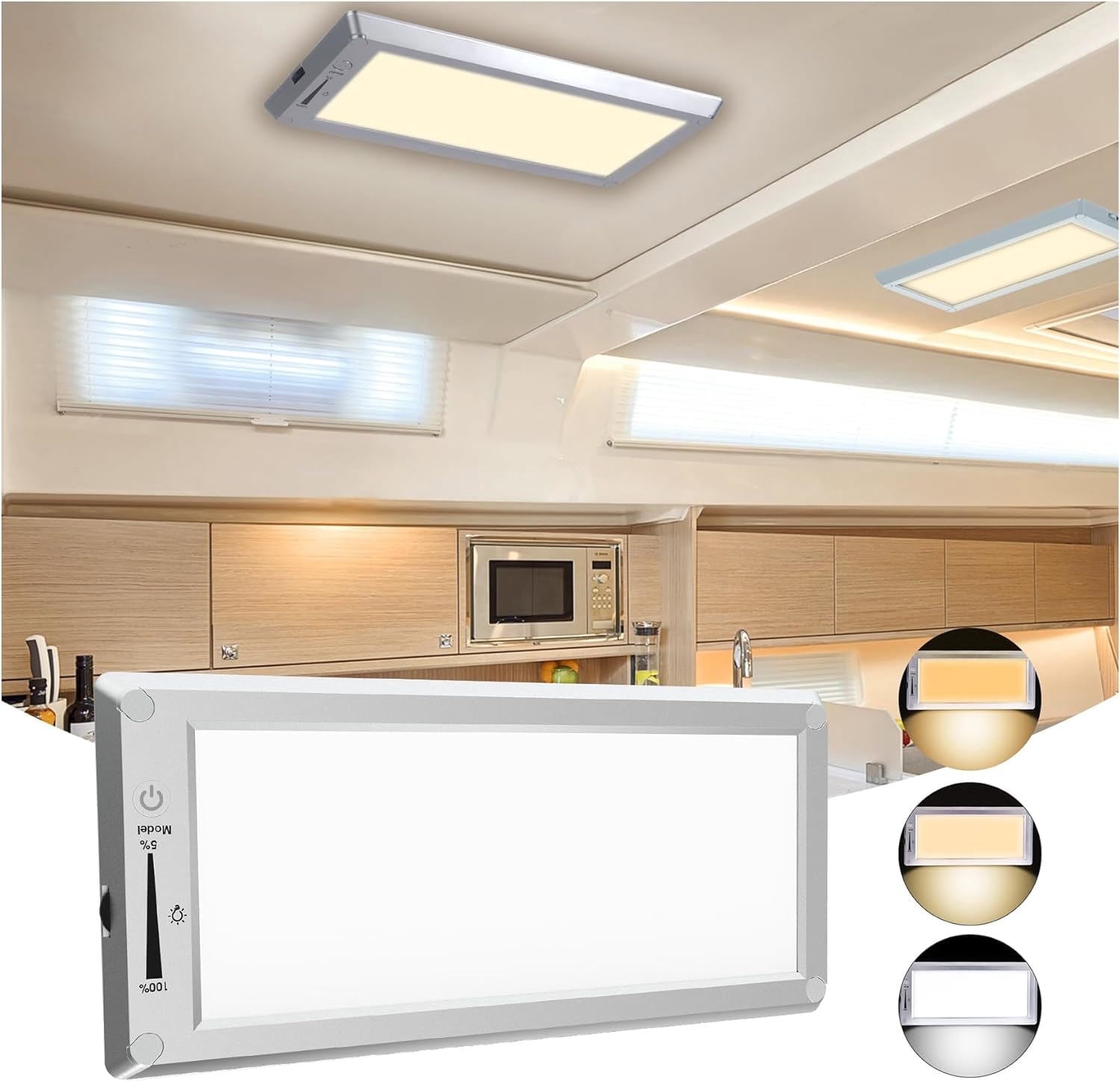 RV LED Interior Lights,3 Color RV LED Super Bright Fixture,12V RV ...