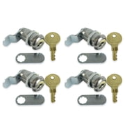 RV Leisure CW 1 1/8 Standard Key Compartment Door Cam Locks - 4 PK