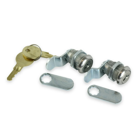 RV Leisure CW 7/8" Standard Key Compartment Door Cam Locks-2 Pack