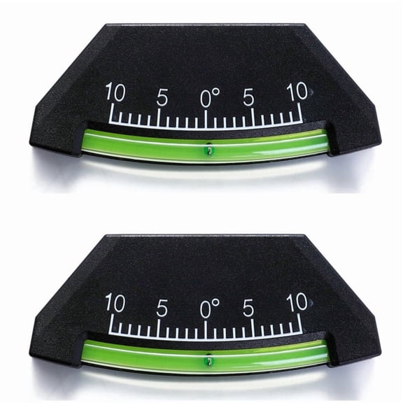 RV Level-Graduated Scale Stick on Leveling System,High Visibility Brass Ballfor Off-Road Vehicle, Truck, RV, 2 Pcs,2 x Level Gauge,Black