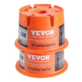 RV Leveling Blocks, 2000 lbs Capacity - Heavy Duty Trailer Jack Blocks for 5th Wheels, Camper Stabilizer (2-Pack) Polypropylene