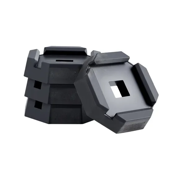 RV Leveling Pads 4 Pack Rubber Trailer Jack Pads 5000 lbs Capacity Each Jack Stabilizer Pad Large Surface Area for 55 Inch Square Jack Feet 5th Wheels Class A C Motorhomes