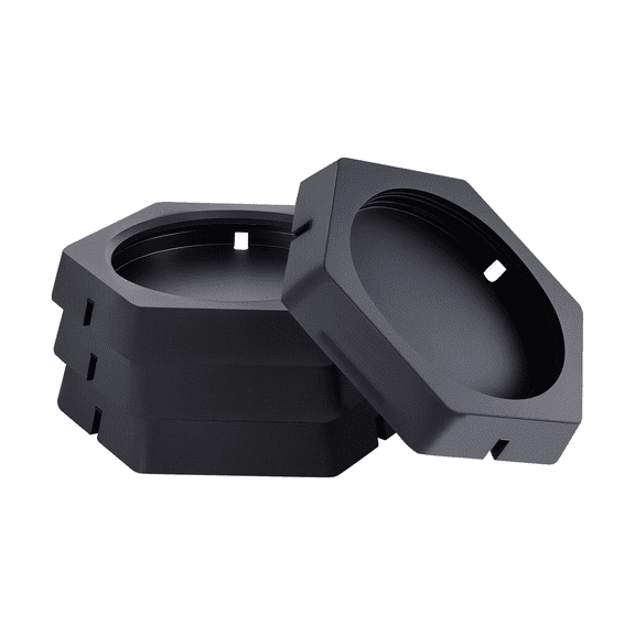 RV Leveling Pads 5000lbs - 4 Pcs Rubber Jack Pads for 10" Round Feet - Trailer Stabilizer Pads for Uneven Ground - RV Accessories for Camping