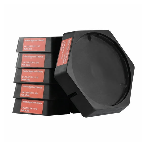 RV Leveling Pads 9 Inch - 6 Pack - Rubber Jack Pads for RV Stabilizers - 5000 lbs Capacity - for 5th Wheels, Travel Trailers, Motorhomes