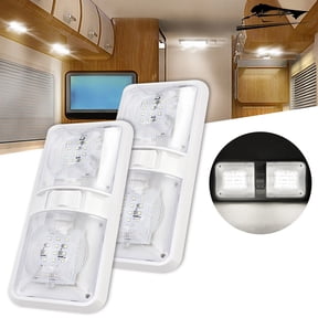 RV Lights Interior, 12 Volt Led Lights 1000LM, Camper Lights 8W, RV Led Lights Interior Fixtures 12V, RV Ceiling Dome Light with Switch for RV/Camper/Trailer/Boat/Car (2 pack Natural White)