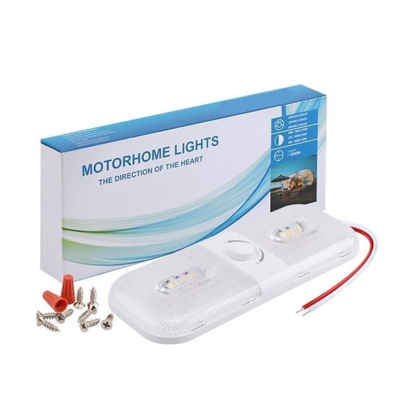 RV Lights Interior 3 Color Camper 204 LEDs Dimmable 12V Led Lamps Fixture Ceiling Dome Light Automotive Supplies