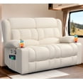 Wall With Inset RV Loveseat Recliner Sofa, Wall‑Hugger Reclining Loveseat with USB ...