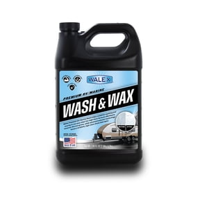 Walex Premium RV & Marine Wash & Wax - Advanced Polymer Technology Cleans, Shines and Protects In One Easy Step, High Foaming Formula Creates Hydrophic Layer - 1-Gallon