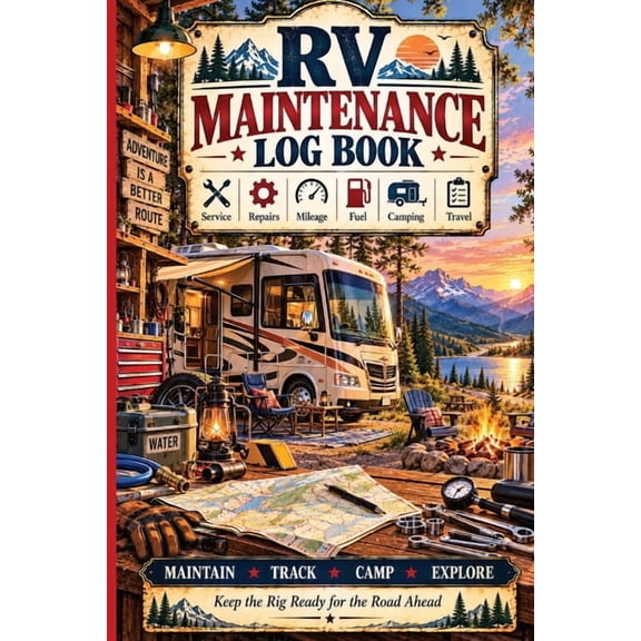 RV Maintenance Log Book: An RV Service & Repair Record Book for Motorhome Maintenance, Mileage, Fuel, Oil Changes, Repai, (Paperback)