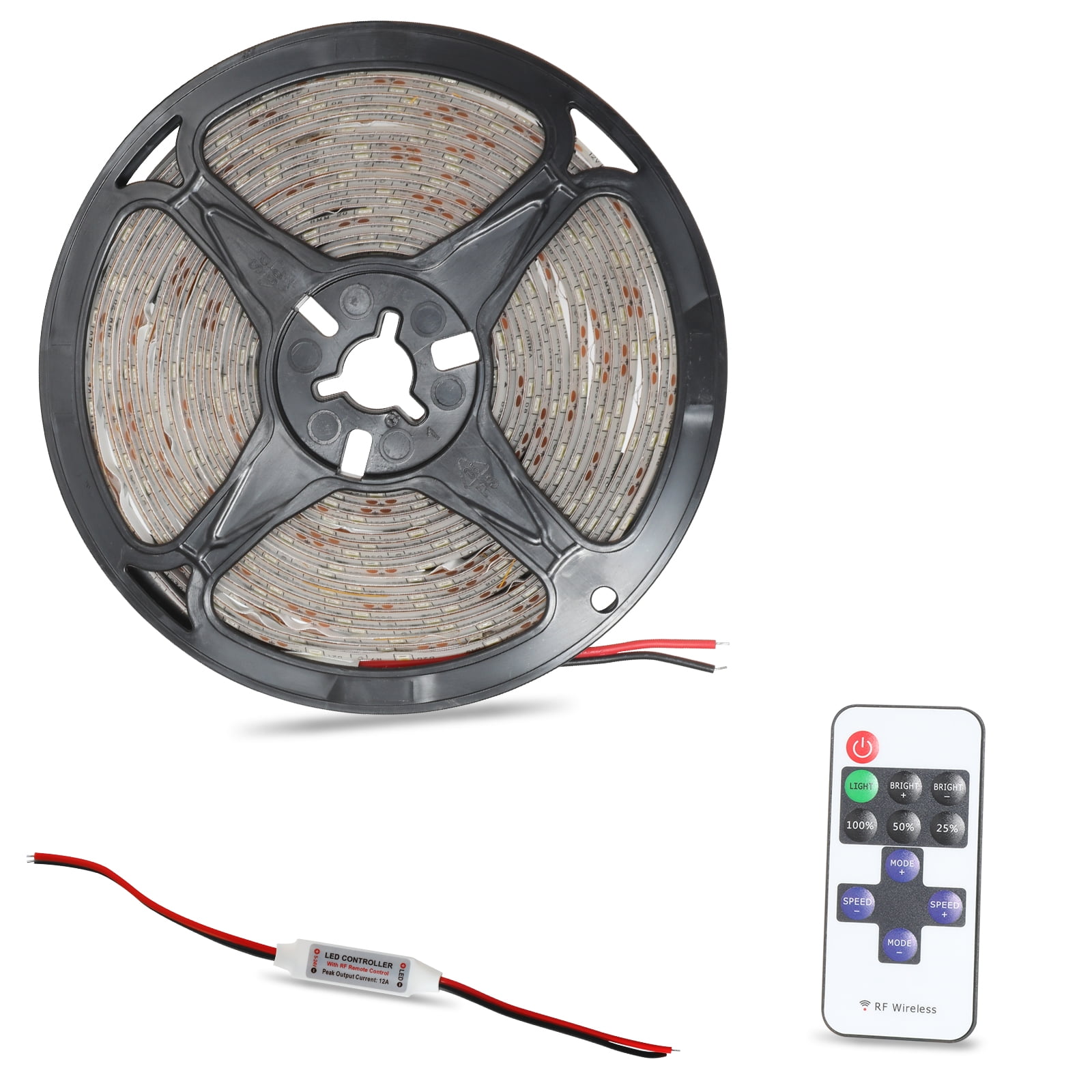 Commercial Electric 18 ft. White LED Rope Light Kit LED-DL-2W-18Ft-Ex-W-1.5  - The Home Depot, image size:1600x1600