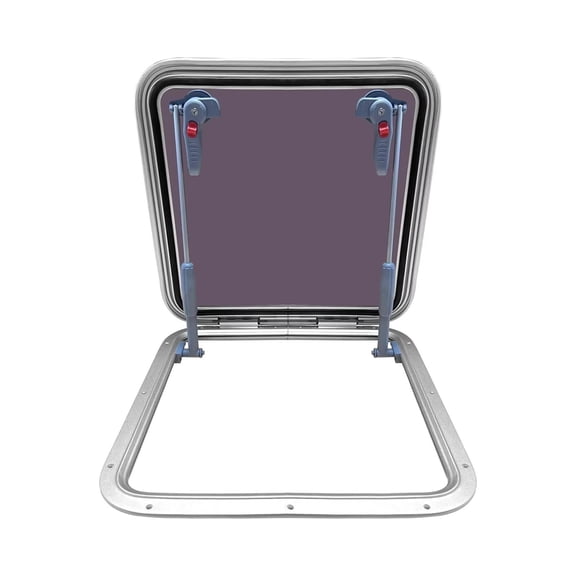 RV/Marine Porthole Square Hatch Window Aluminum Hatch Door Deck with Tempered Glass to Yacht Boat ,Weather Tight