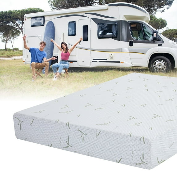 RV Mattress, 10 inch Short King Size Mattress for RVs, Cooling Memory Foam Mattress, Campers Trailers Mattress in a box