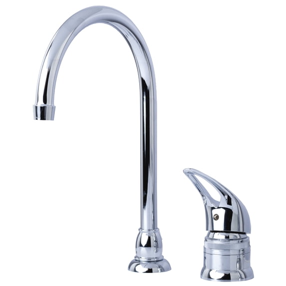 RV/Mobile Home Non-Metallic Single Handle High Arc Kitchen Faucet Chrome Finish