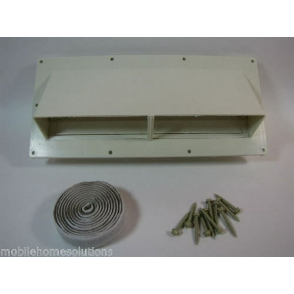 RV Mobile Home Parts Range Hood Vent with Damper Ventline Almond w/Install Kit
