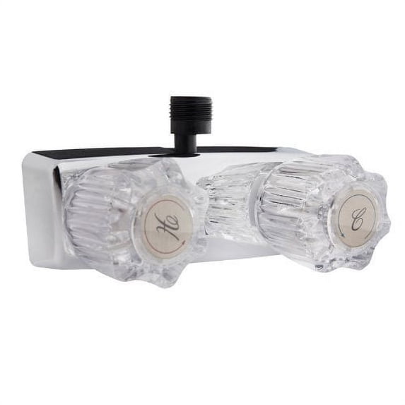 RV / Mobile Home Shower Faucet with Top Threaded Diverter - Chrome