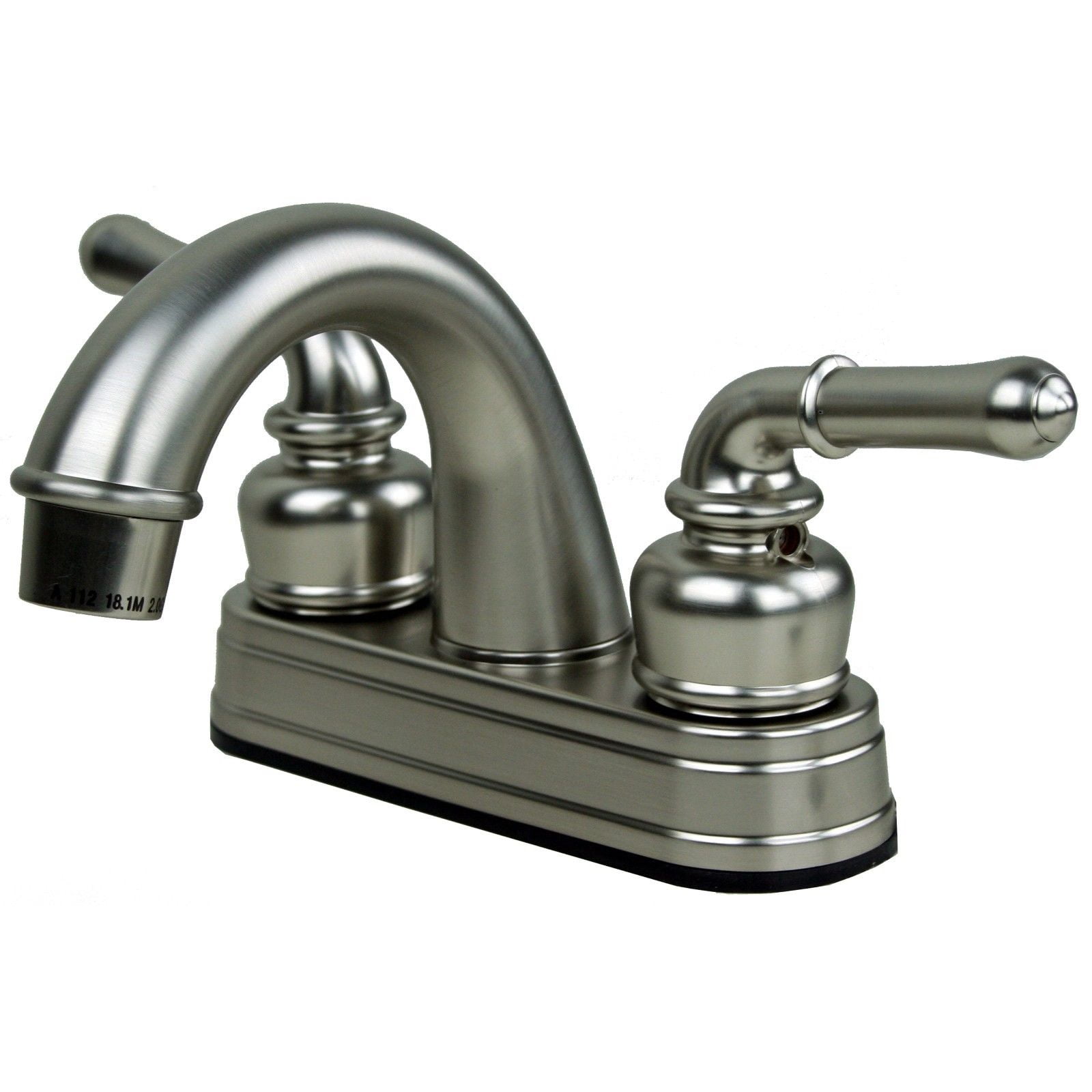 HowPlumb Brass and Zinc Alloy Brushed Nickel 4 in Lavatory Sink Faucet