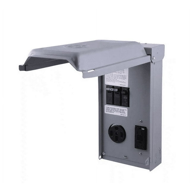RV Panel with 50 Amp RV Receptacle and 20 Amp GFCI Receptacle