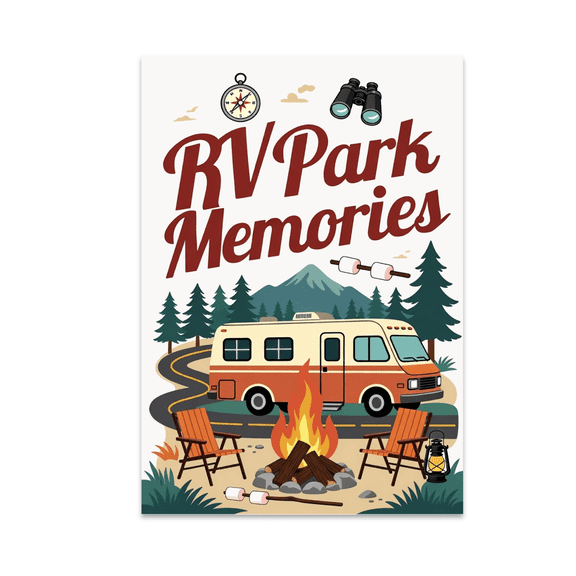RV Park Memories Wall Art - RV Camping Enthusiast - 13x19 Poster Print