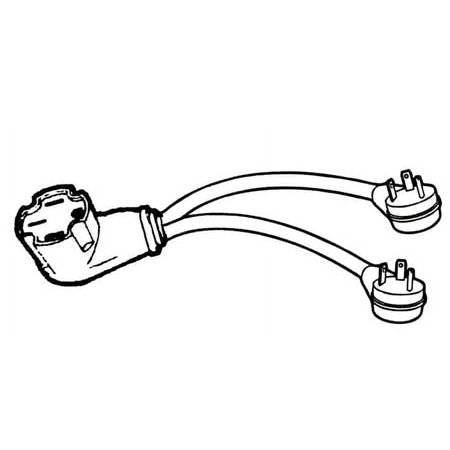RV Pigtails 71832 Y LT 30M-30M/50F Amp Cheater Adapter