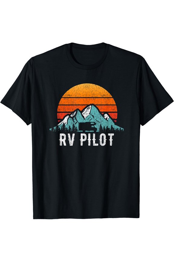 RV Pilot Motorhome Travel Stuff RV Vacation Retro RV Pilot T-Shirt, Unisex T-Shirt
