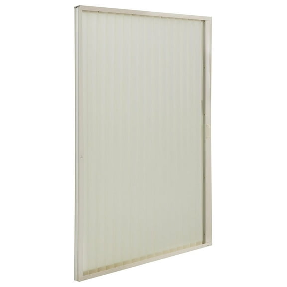 RV Pleated Folding Shower Door and Frame | Sliding, Retractable, Wrinkle Free (Ivory, 36" x 57")