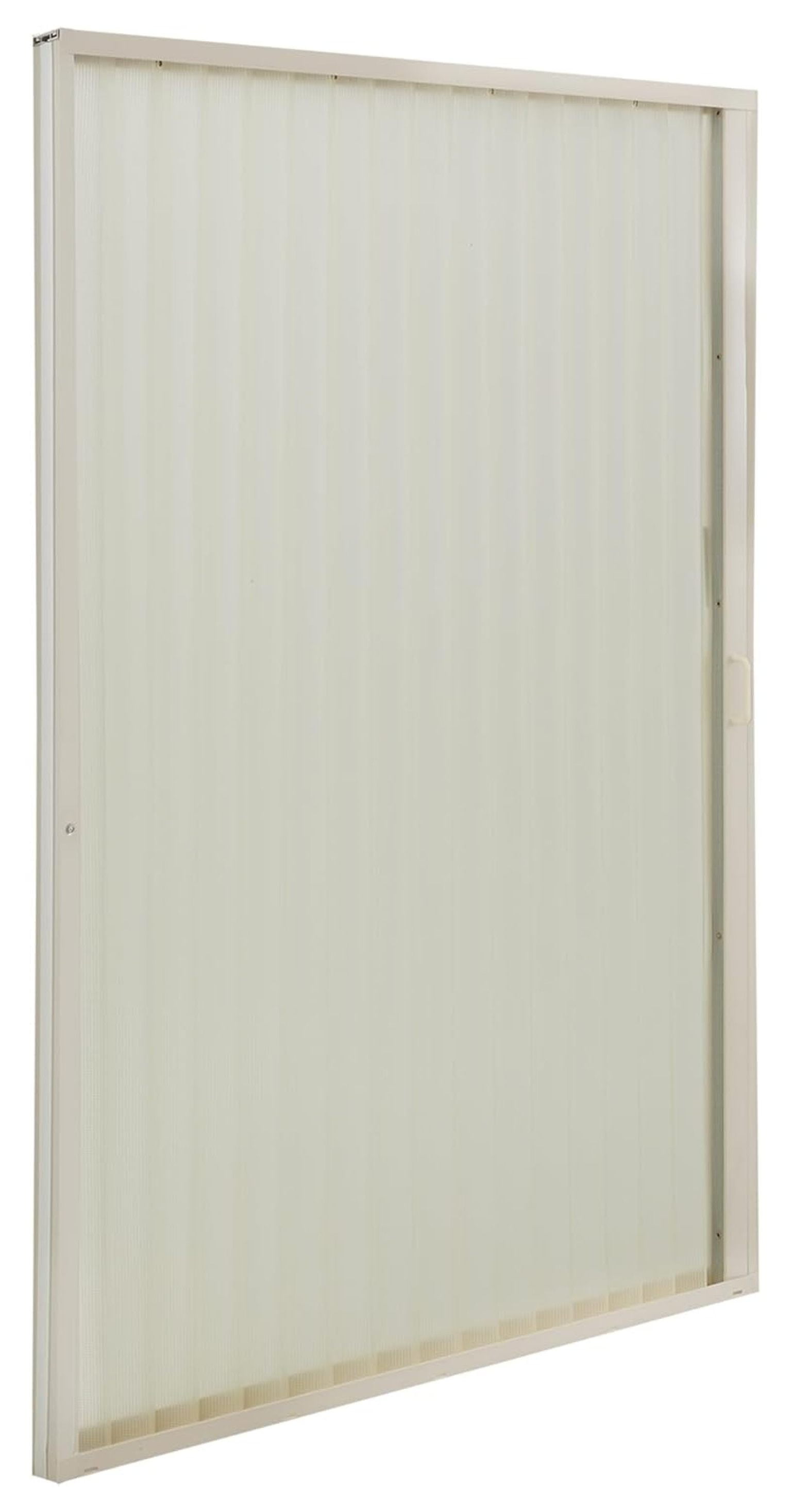 RV Pleated Folding Shower Door and Frame | Sliding, Retractable, Wrinkle (Ivory, 36" x 57")