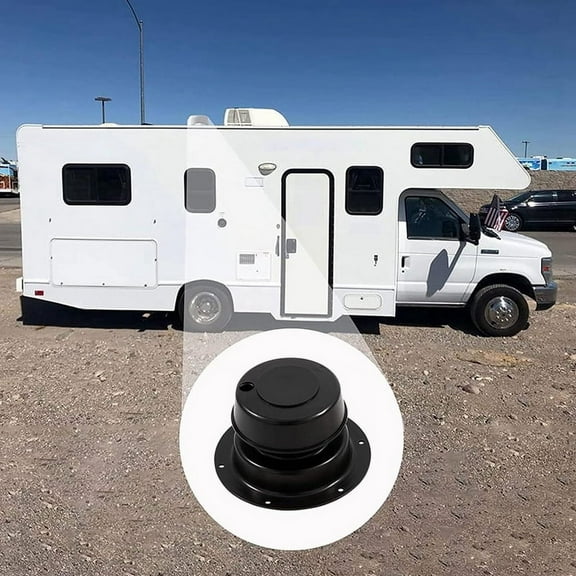 RV Plumbing Vent Cap RV Roof Vent Cap RV Roof Sewer Vent Cover for 1 to 2 3/8 Inch Pipe HJ403 Black