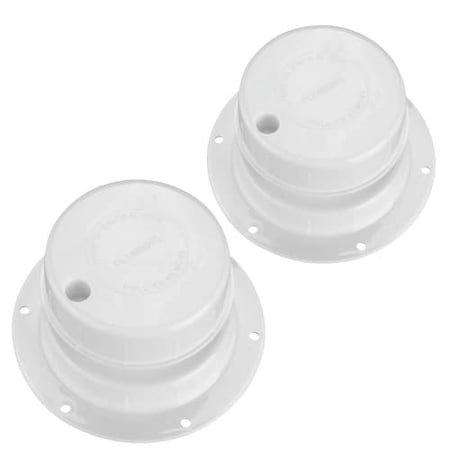 RV Plumbing Vent Caps - Camper Vent Cap Replacement for RV Trailer Camper Motorhome, RV Roof Sewer Vent Cover Caps Kit for 1 to 2 3/8 Inch Pipe - White-(2 Pack)