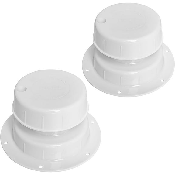 RV Plumbing Vent Caps - Camper Vent Cap Replacement for RV Trailer Camper Motorhome, RV Roof Sewer Vent Cover Caps Kit for 1 to 2 3/8 Inch Pipe - White (2 Pack)