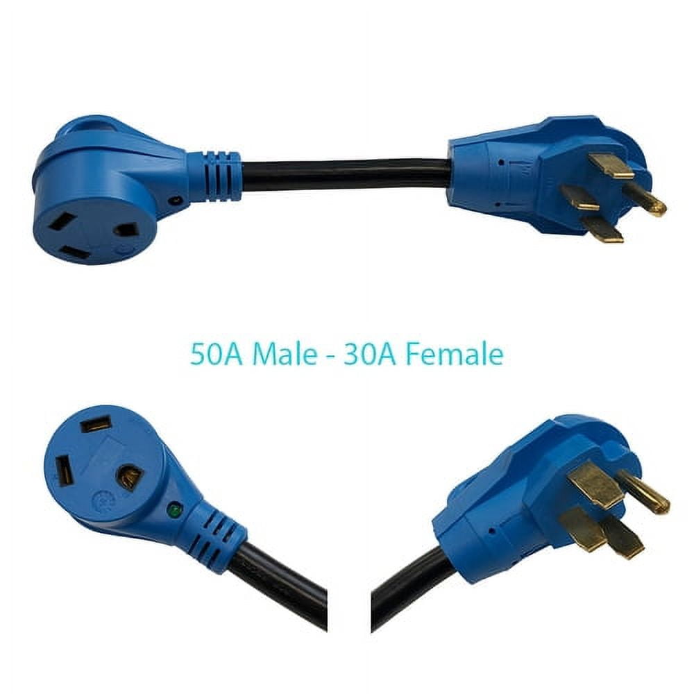 RV Power Adapter Cable RV Adapter 50A male to 30A Female 12
