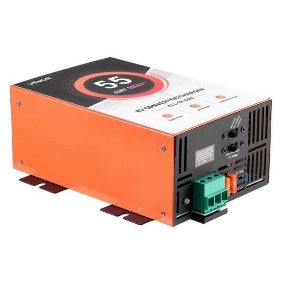 RV Power Converter Charger,55A 12V DC Smart Charger for Lithium&Lead Acid Batteries,110V AC to 12V DC for RV Camper Van