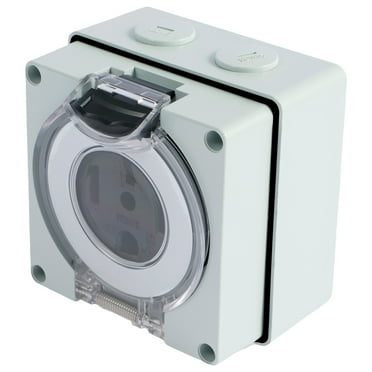 RV Power Outlet Box 50 Amp RV Receptacle Panel IP66 Waterproof RV Outlet Box Multifunction RV Power Outlet Panel Portable Electrical Power Outlet for RV Camper Motorcycles