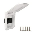 RV Power Outlet Box Multifunctional ABS Cover IP44 Waterproof Outdoor Electrical